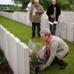 laying wreath